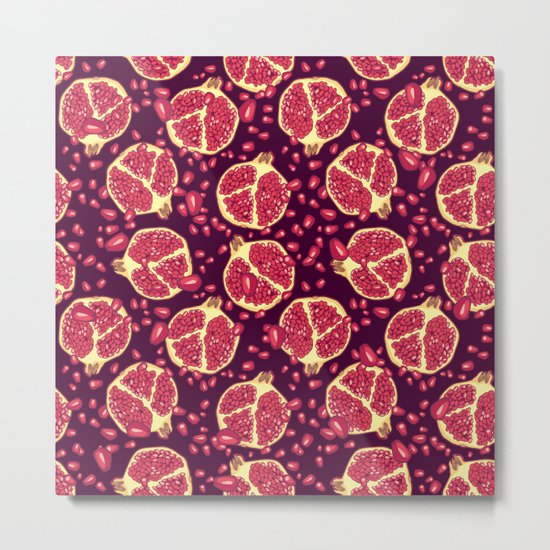 Pomegranate pattern. Metal Print