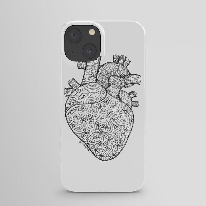 Heart Anatomy organ-mandala iPhone Case