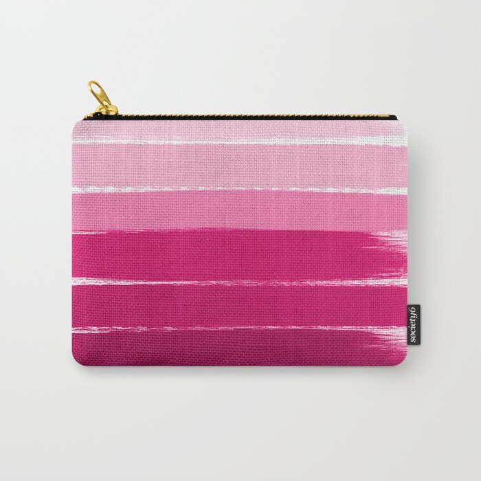 Mola - ombre painting bruskstrokes tonal gradient art pink pastel to hot pink decor Carry-All Pouch