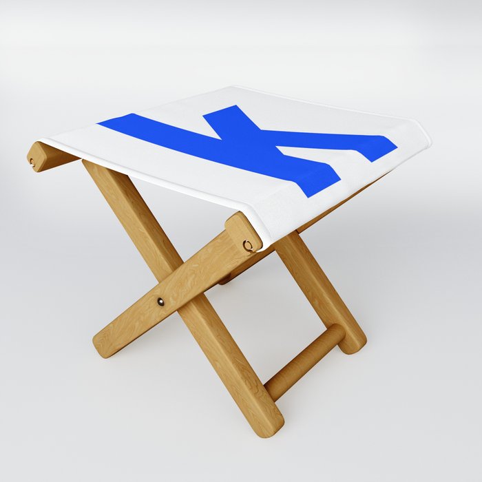 letter K (Blue & White) Folding Stool