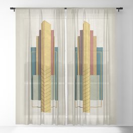 Art Deco Sheer Curtain