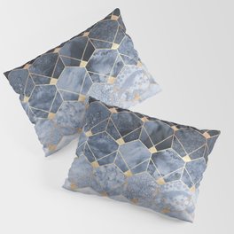 Blue Hexagons And Diamonds Pillow Sham