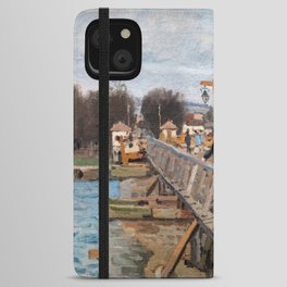 Alfred Sisley - Footbridge at Argenteuil iPhone Wallet Case