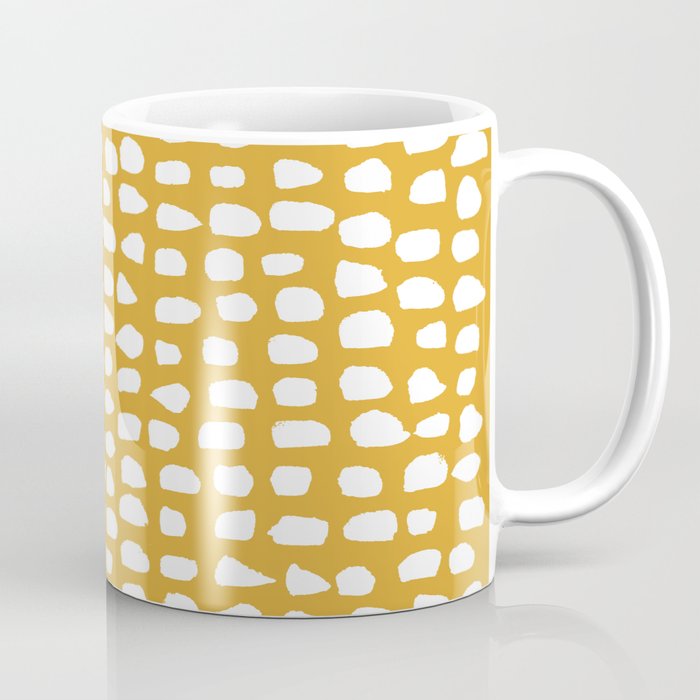 Dots (Mustard Yellow) Coffee Mug by Summer Sun Home Art Society6