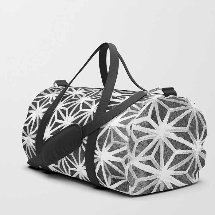 Diamond Star in black and white Duffle Bag