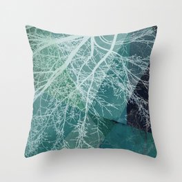 P19-E3 TREES AND TRIANGLES Throw Pillow