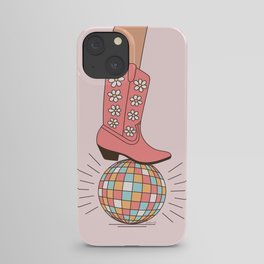 Disco Cowgirl Pink Girl iPhone Case