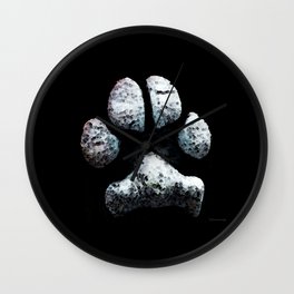 Dog Paw Print Pop Art Animal Lovers - South Paw Wall Clock