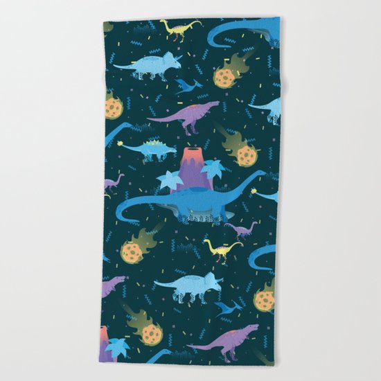 Funky Dinos Beach Towel