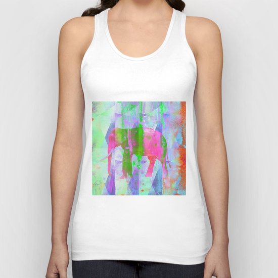 Colorful Elephant Unisex Tank Top