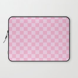 Pink Lace Pink and Cotton Candy Pink Checkerboard Laptop Sleeve