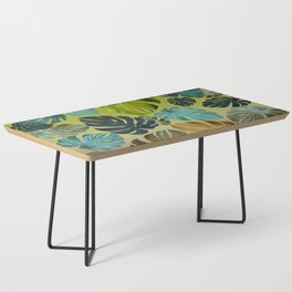 Retro pattern Monstera tropical color Coffee Table