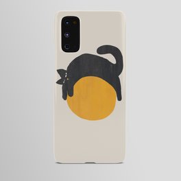 Cat with ball Android Case