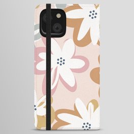 Happy Pop Daisy Pattern - Muted Blush iPhone Wallet Case