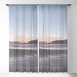 Cannon Beach Sunset Sheer Curtain