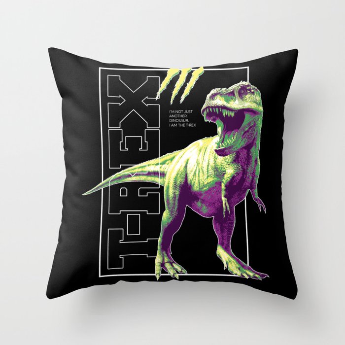 Small Arms Lethal Teeth T Rex Not Just A Dinosaur Awesome Gift For Men Women Kids Throw Pillow