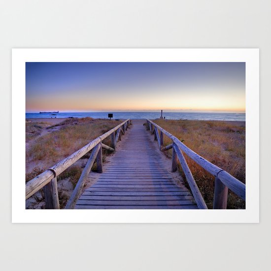 The path..., the beach.... Art Print