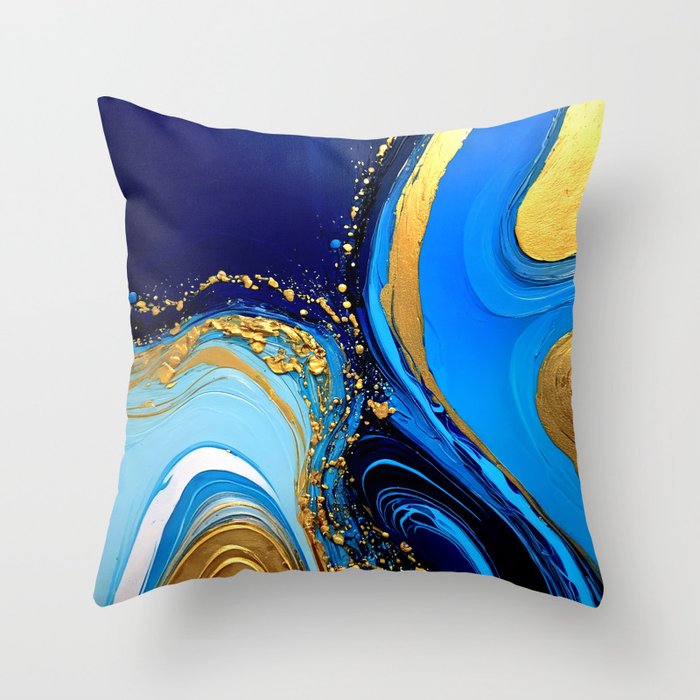 Abstract Fluid Art Painting 4 Throw Pillow