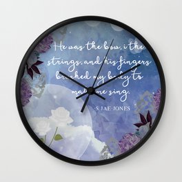 He Was The Bow, I The Strings Wall Clock