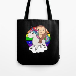 Monkey Unicorn Rainbow Animals Monkey Unicorns Tote Bag