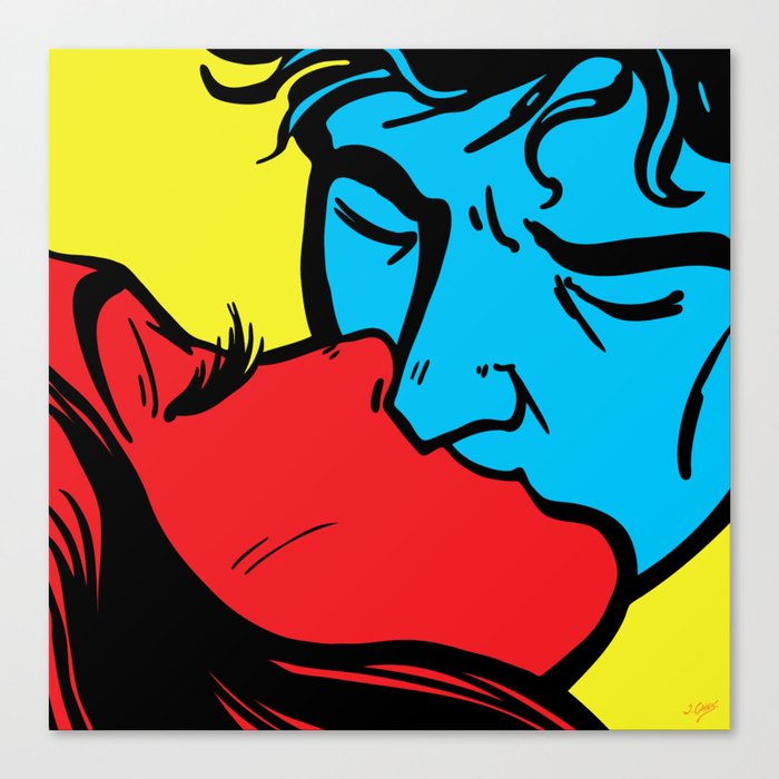 Iconic Kiss Canvas Print