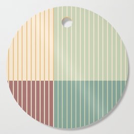 Color Block Line Abstract XIX Cutting Board
