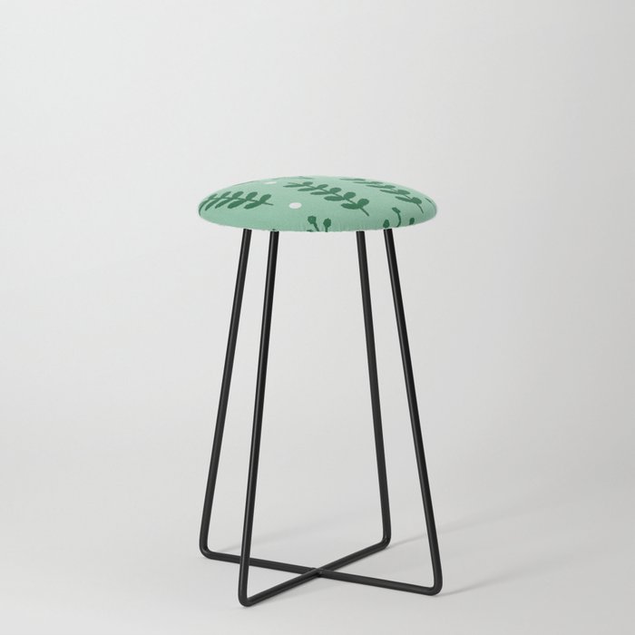 Relaxing Green Life Counter Stool
