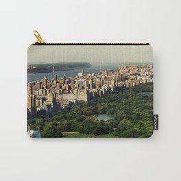 New York City Manhattan aerial view with Central Park and Upper West Side at sunset Carry-All Pouch