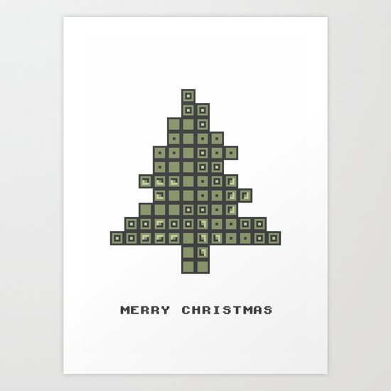 Tetrismas Tree Art Print