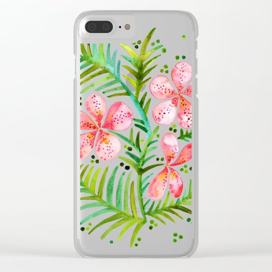 Orchid Bunch – Peach Palette Clear iPhone Case