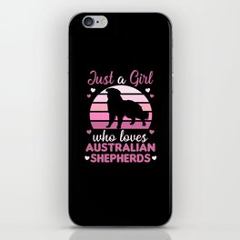 Just A Girl Who Loves Australian Shepherd Dog iPhone Skin