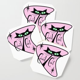 Cool Cat Pink Googie Coaster