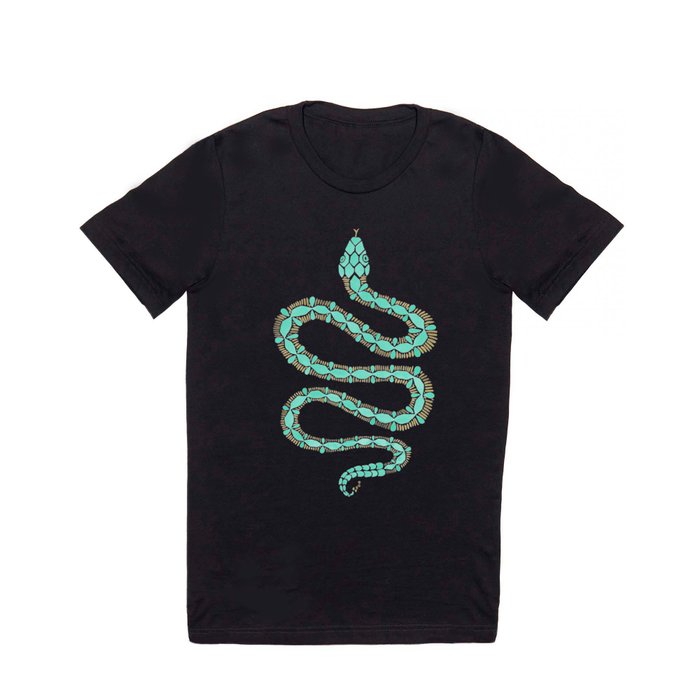Mint & Gold Serpent T Shirt