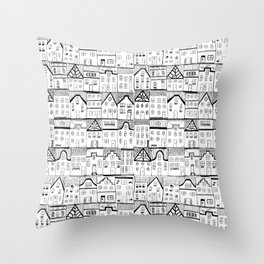 Amsterdam Houses Throw Pillow