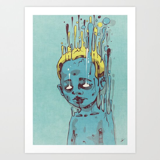 The Blue Boy with Golden Hair Art Print