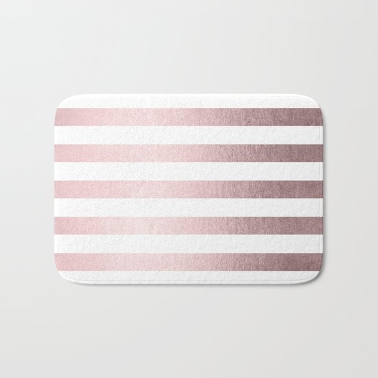 Simply Striped Rose Gold Palace Bath Mat