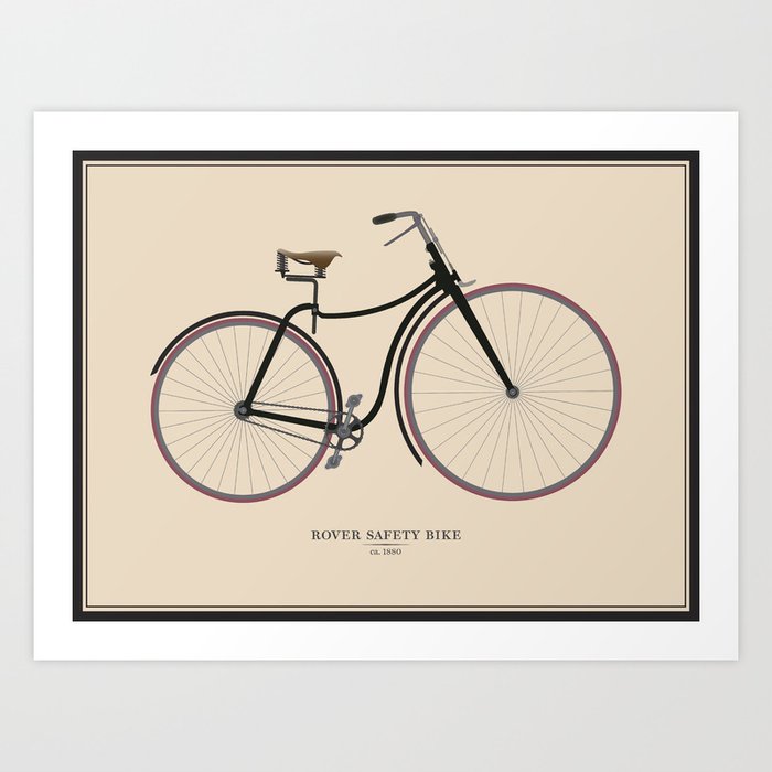 Vintage Rover Safety Bike Art Print by GregorioDesign | Society6