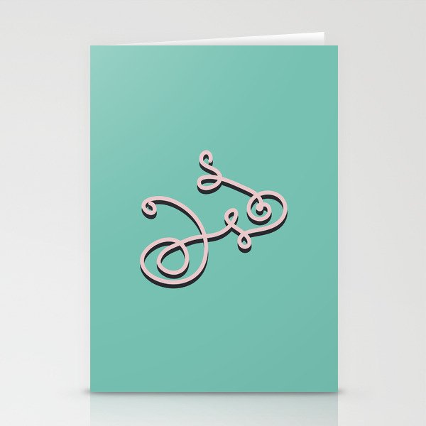Wiggly Bicycle on the Seaside Stationery Cards
