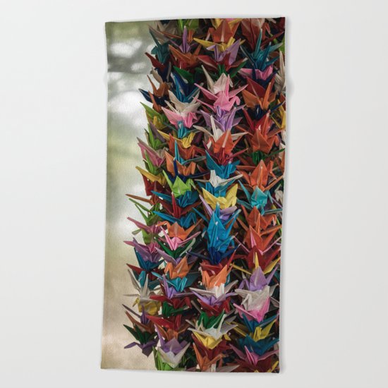 Paper Cranes Beach Towel