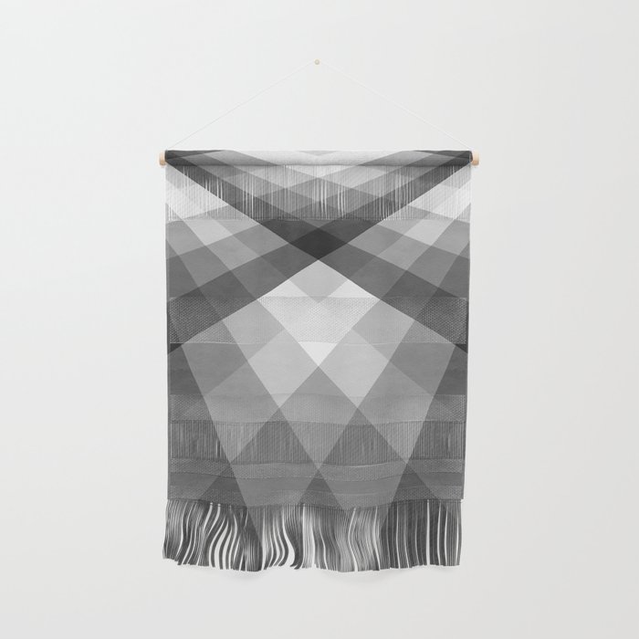 Black & White Groovy Checkerboard Wall Hanging