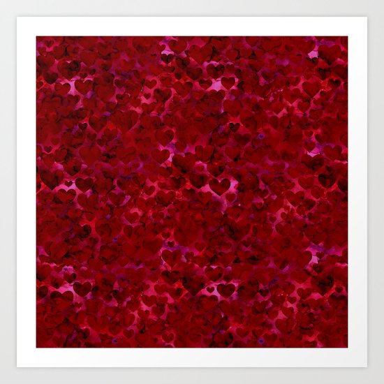 Heart Pattern 06 Art Print