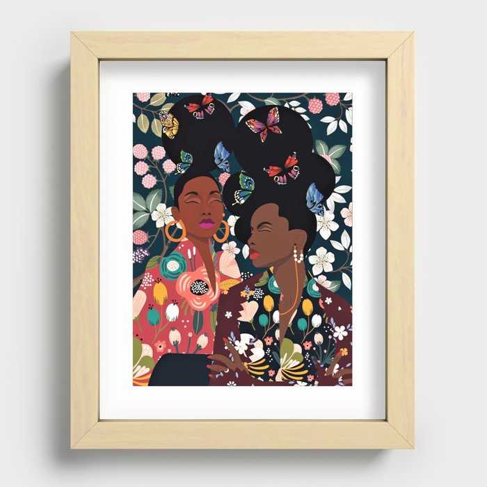 My Sister and I Recessed Framed Print