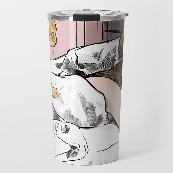 Holly Golightly the cat with no name - Audrey Hepburn in Breakfast at Tiffany's Travel Mug