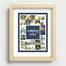 Camping A to Z Recessed Framed Print