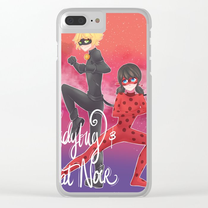 Miraculous Ladybug And Cat Noir Ver 2 Clear Iphone Case By Hopiufamestudios