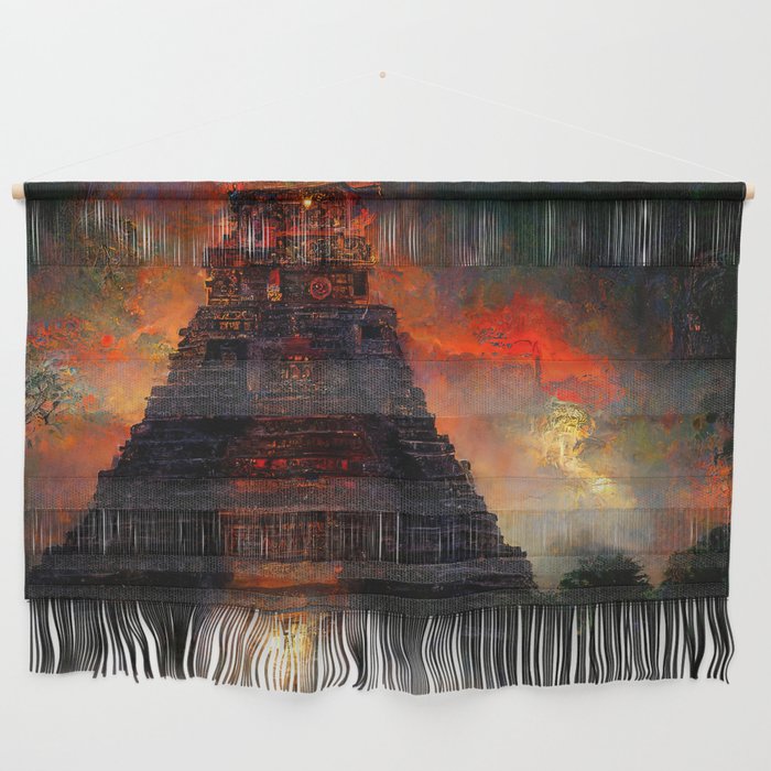 Ancient Mayan Temple Wall Hanging