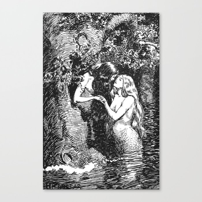 The Nymph Caught the Dryad in Her Arms - HR Millar (1904) Leinwanddruck The Nymph Caught the Dryad in Her Arms - HR Millar (1904) Leinwanddruck