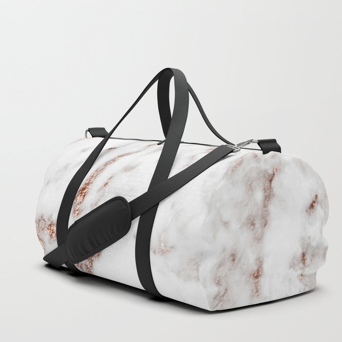 Rose gold foil marble Duffle Bag