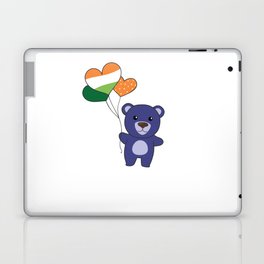Bear With Ireland Balloons Cute Animals Happiness Laptop Skin