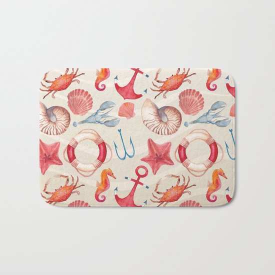 Marine Pattern 04 Bath Mat